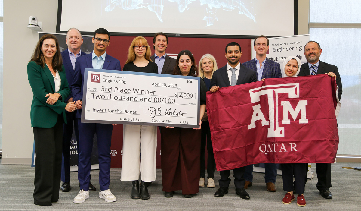 Students from QF partner Texas A&M at Qatar win third place in global innovation competition